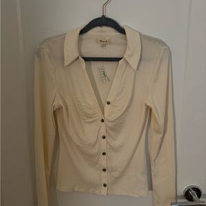 Madewell Cream Button-Down Women's Shirt